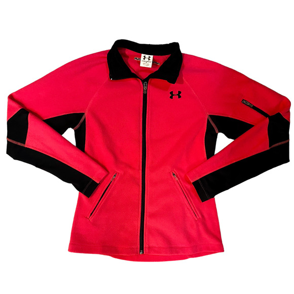 Under Armour Dark Pink Fleece Zip Up Womens Size S - Picture 1 of 6